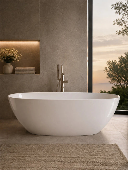 Victoria & Albert Terrassa Gloss White Freestanding Bath 1702 x 793 x 528mm