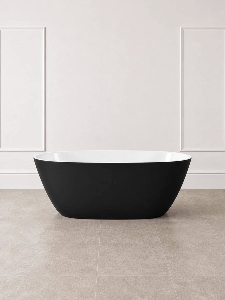 Victoria & Albert Lussari 3 Matt Black Freestanding Bath 1780 x 760 x 550mm
