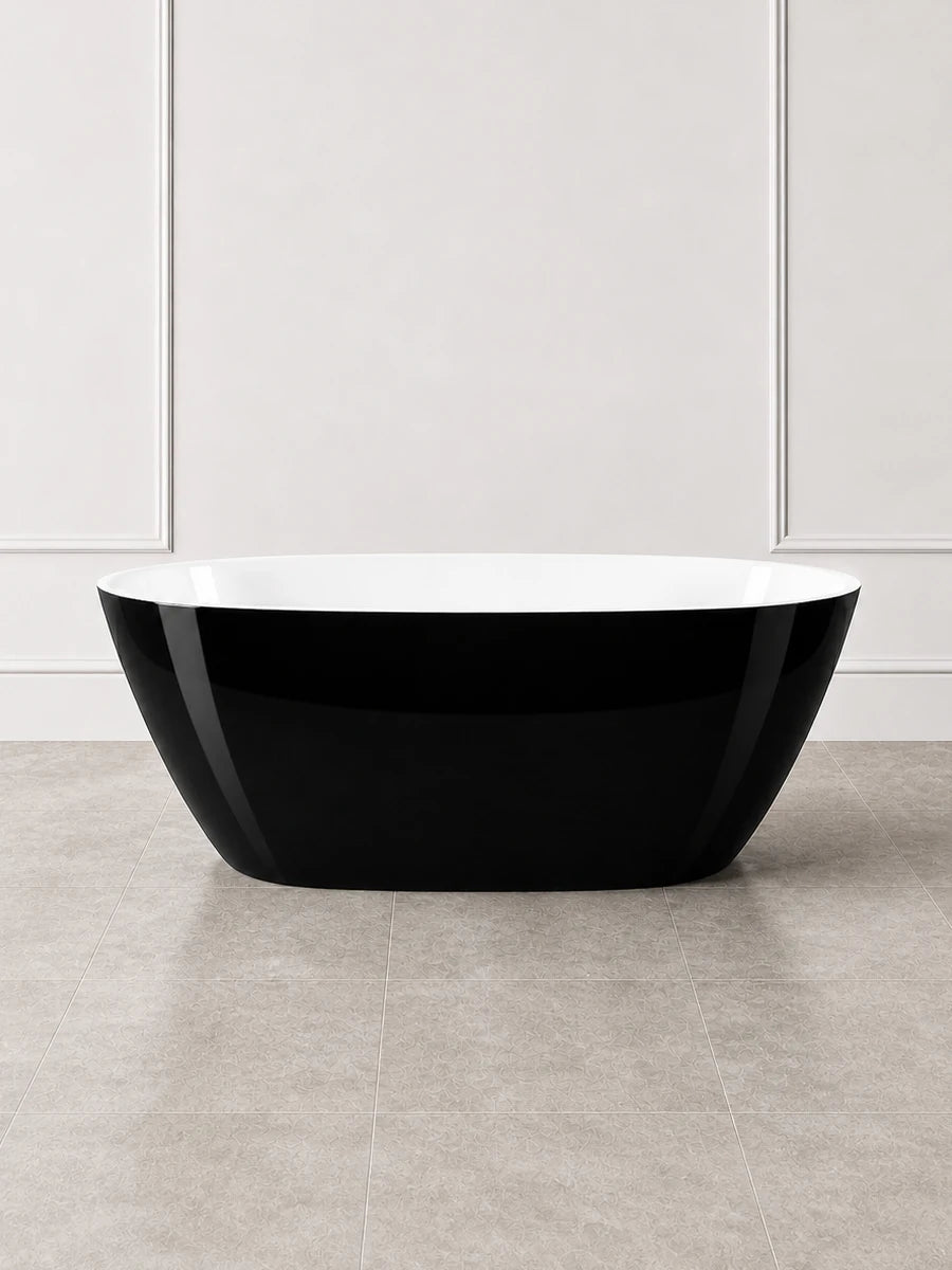 Victoria & Albert Lussari 3 Gloss Black Freestanding Bath 1780 x 760 x 550mm