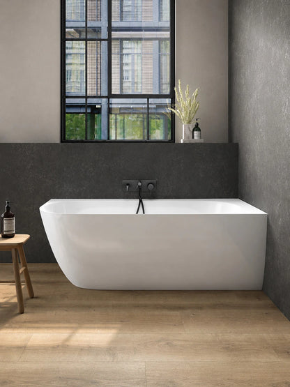 Victoria & Albert Lussari Gloss White Right Hand Corner Bath 1700 x 700 x 580mm