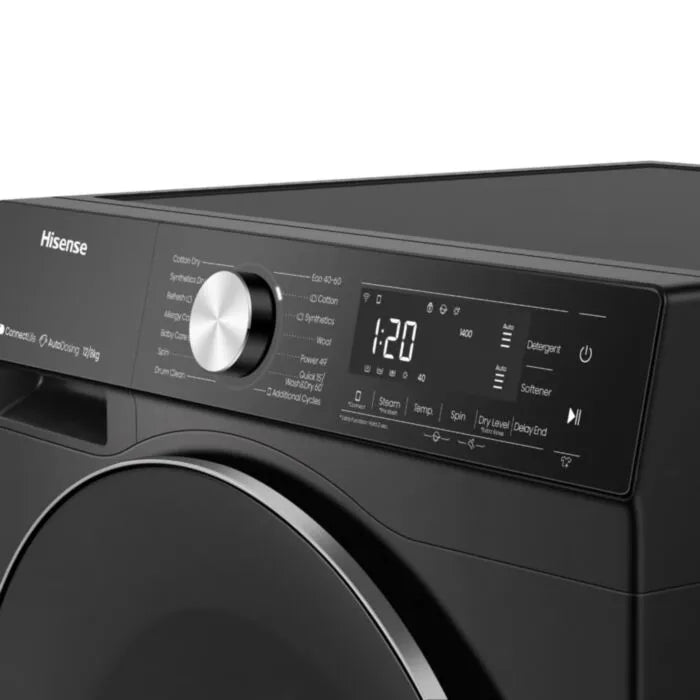 Hisense 12/8kg Black 2 in 1 Washer Dryer - WD5S1245BB