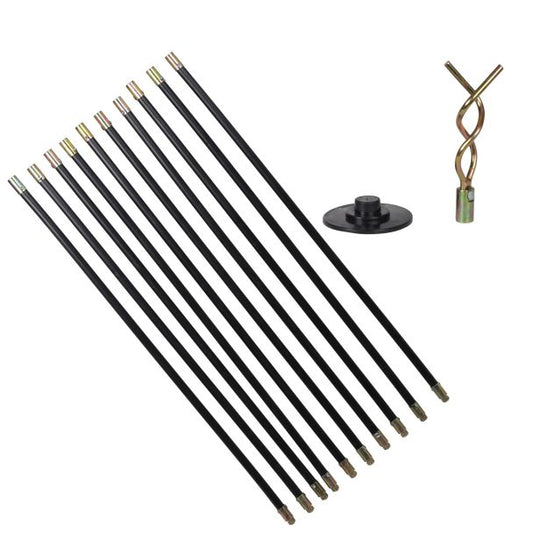 MAC AFRIC 12pce Drain Cleaning Rod Set (9 Meters)