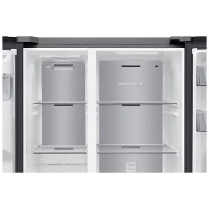 Samsung 617l Black Side By Side Bespoke AI With SmartThings - RS70F65K2FFA