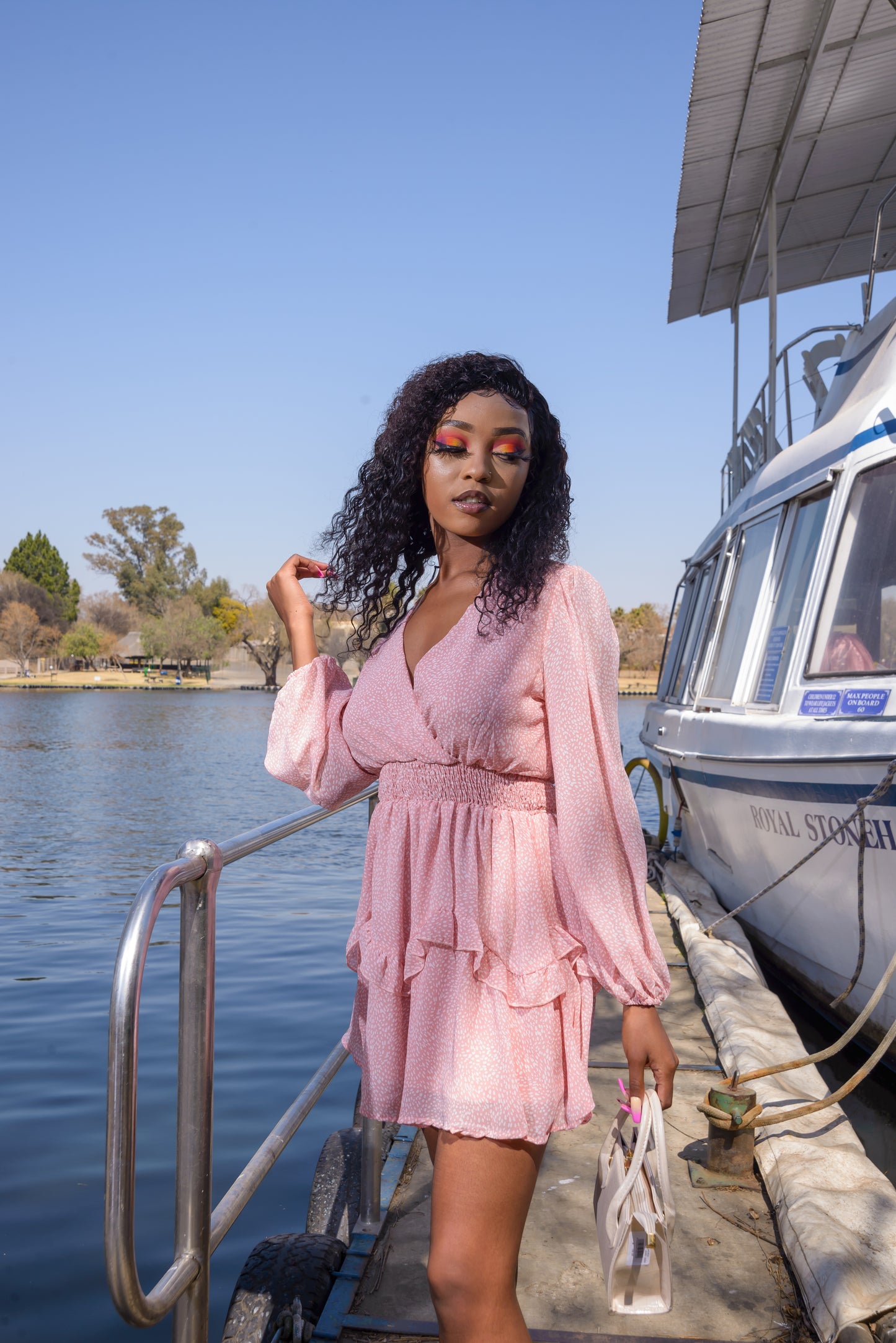 Short Dress White Drops