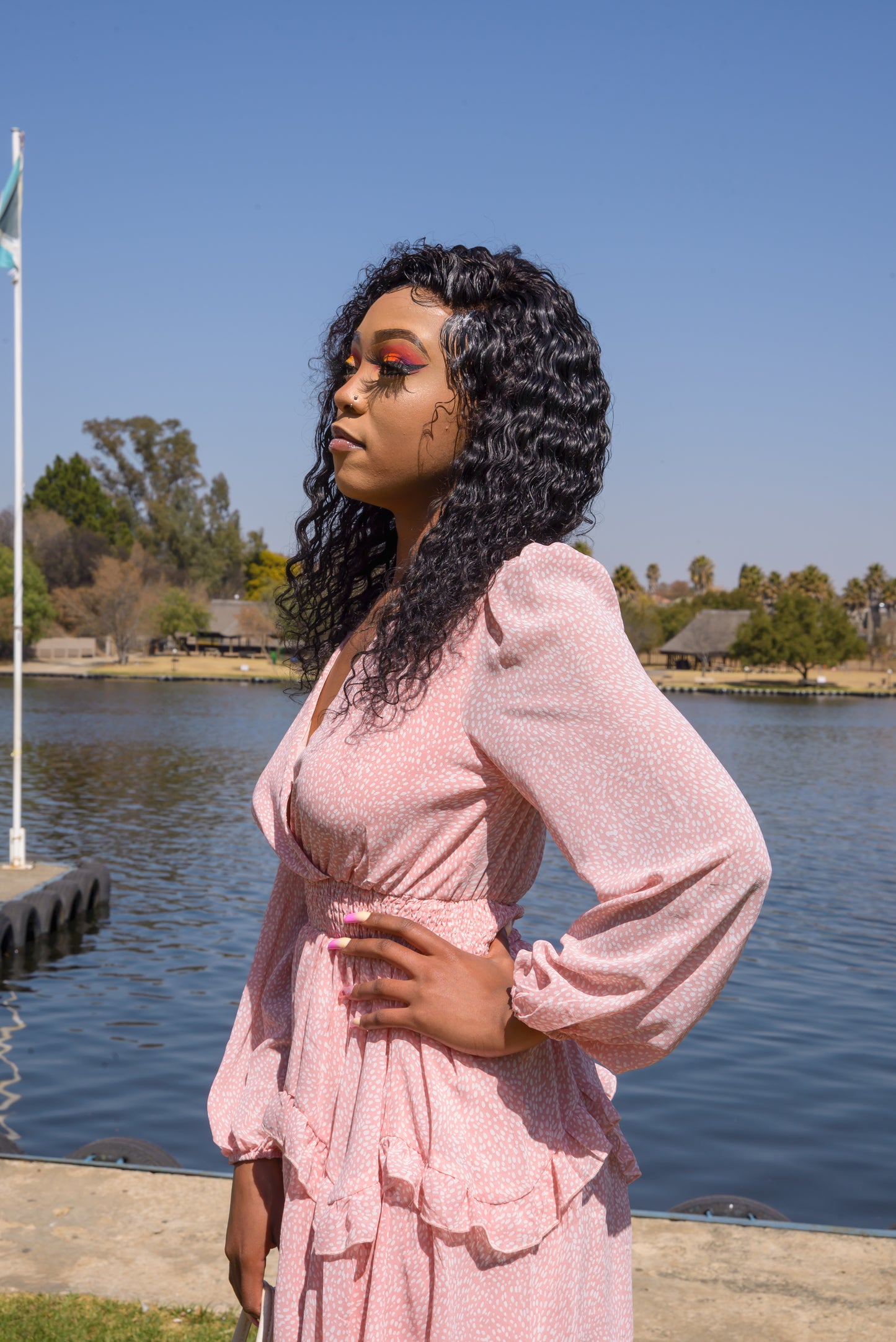 Short Dress White Drops