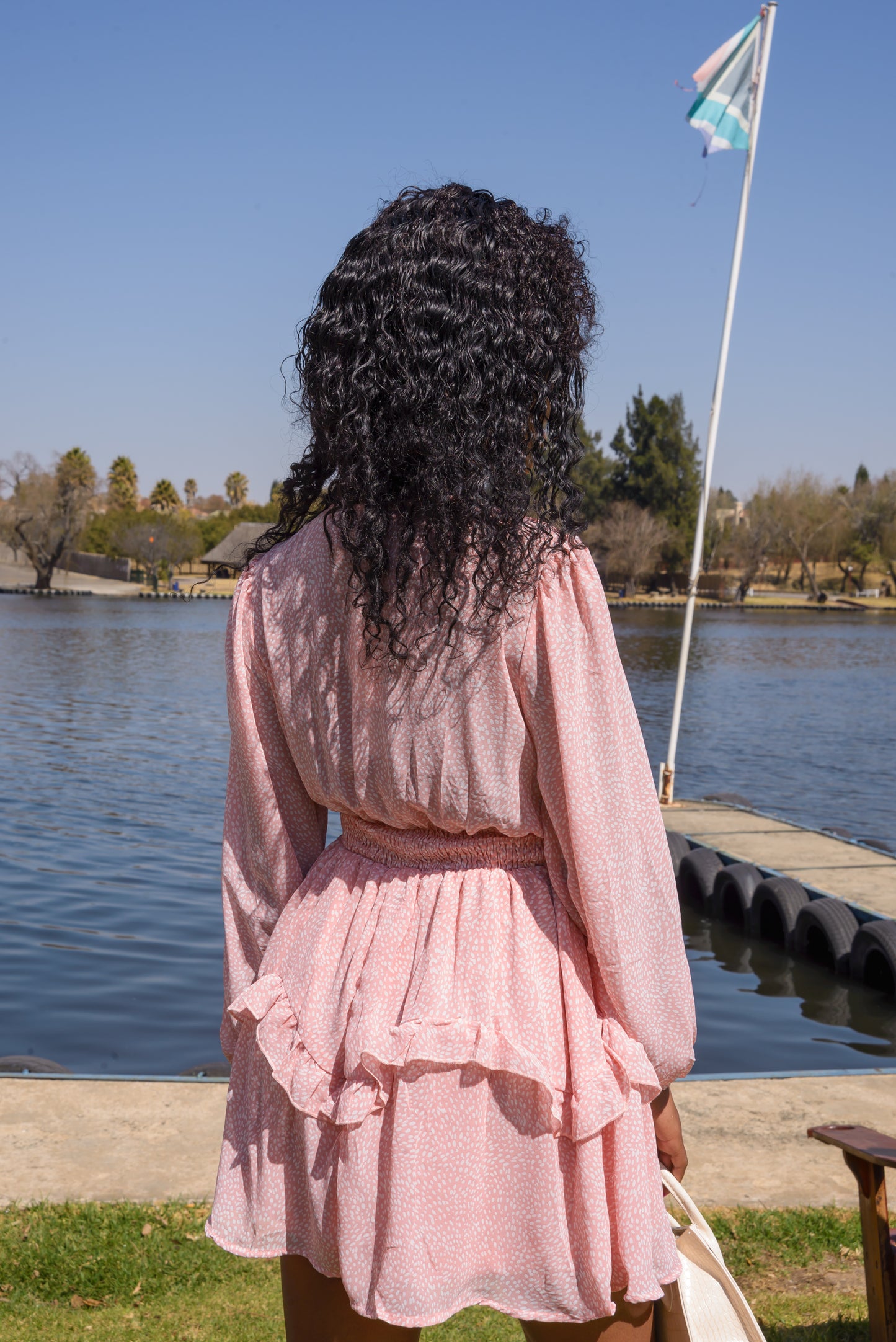 Short Dress White Drops