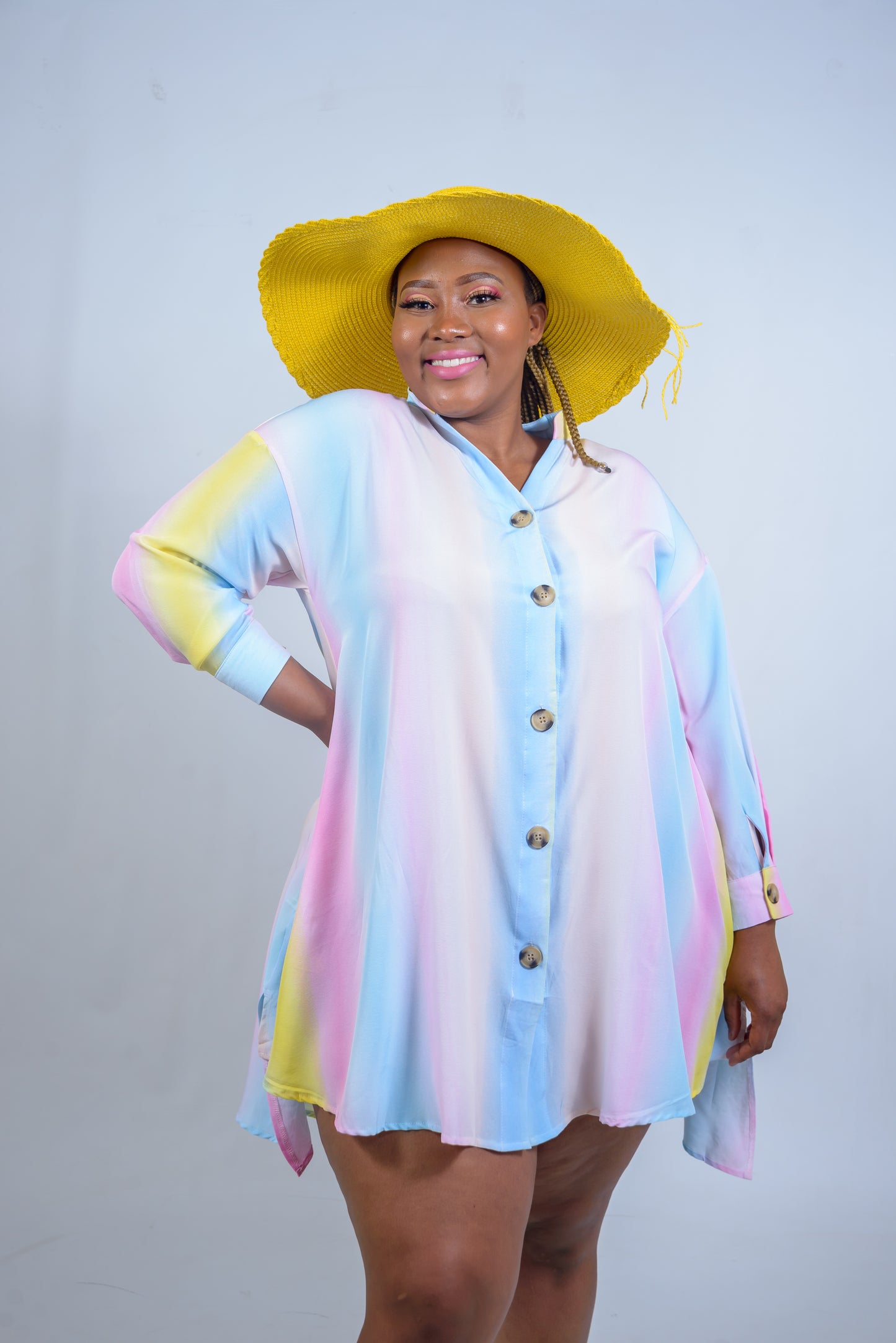 Kaftan Button-up Dress