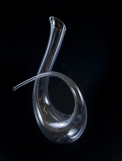 Clear Twisted Wine Decanter
