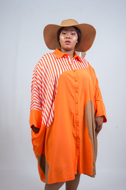 Ladies Kimono Shirt Dress