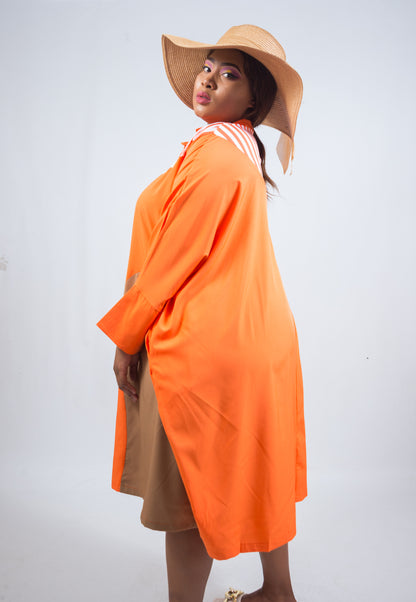 Ladies Kimono Shirt Dress