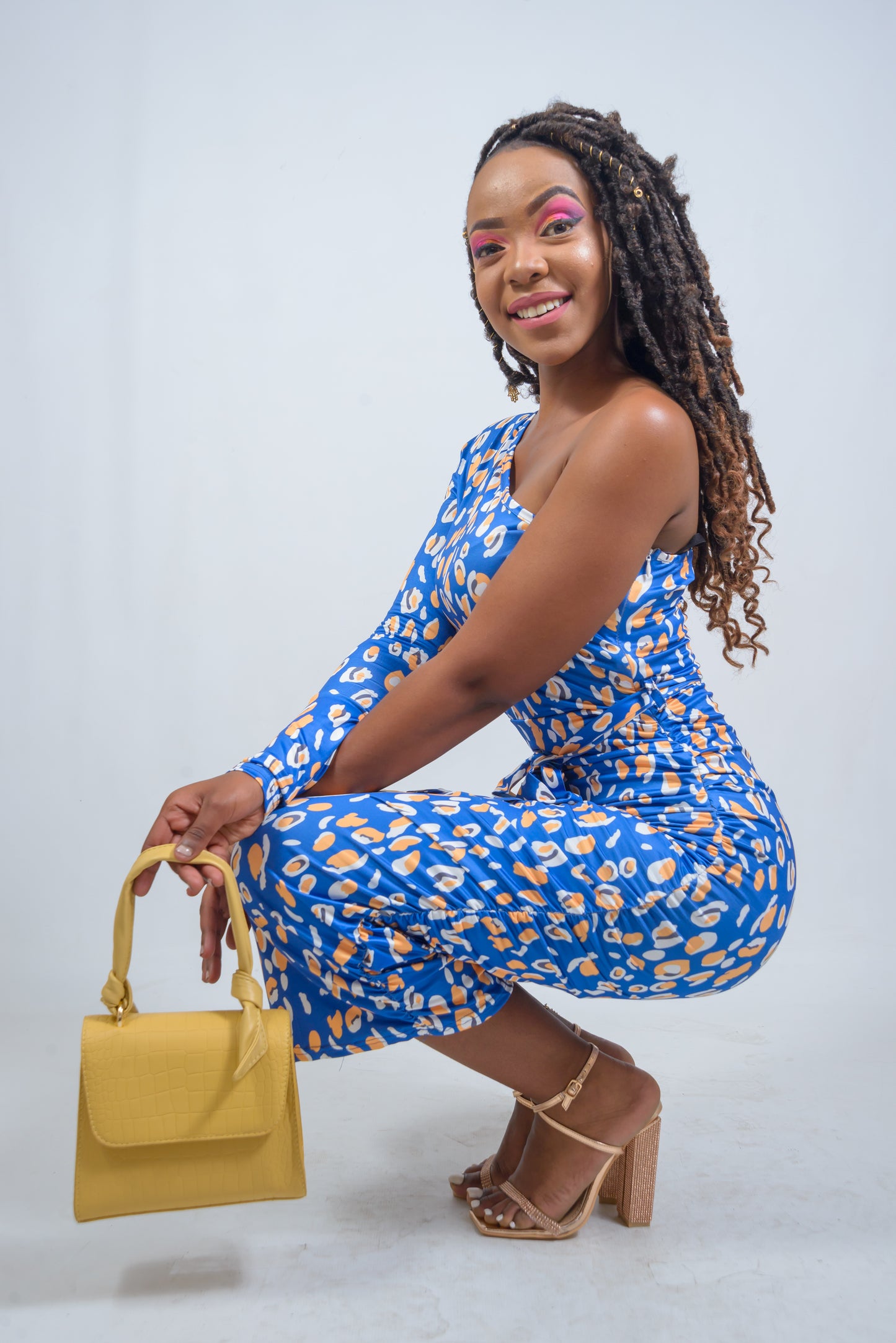 Belted Asymmetric Bodycon Dress