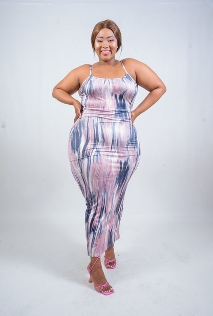 Bodycon Dress with Spaghetti Straps