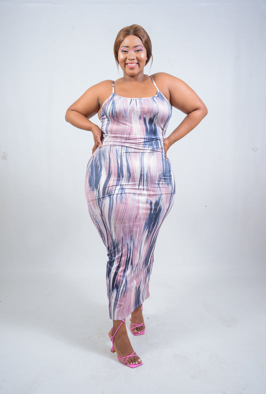 Bodycon Dress with Spaghetti Straps