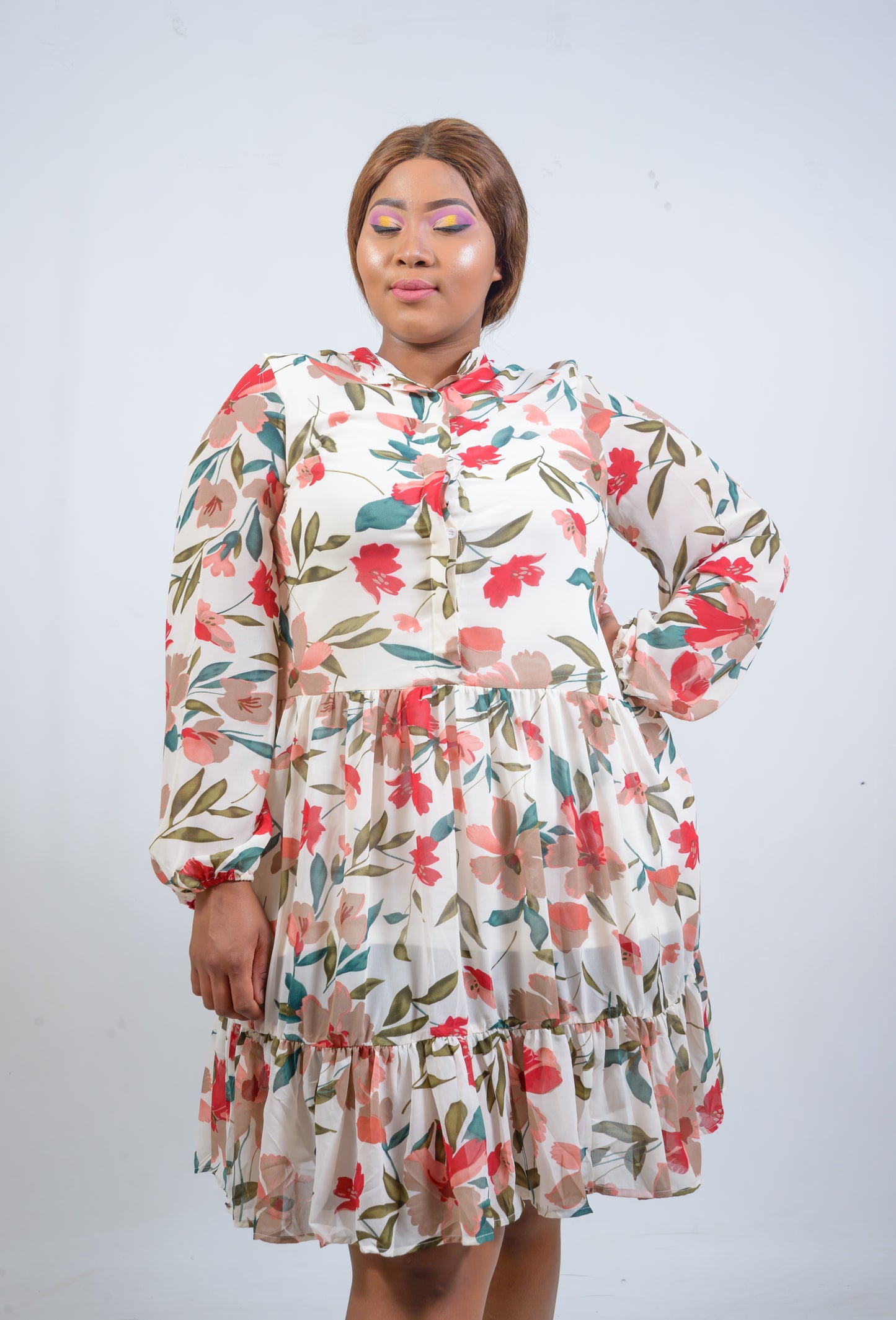 Ladies Trapeze Floral Dress