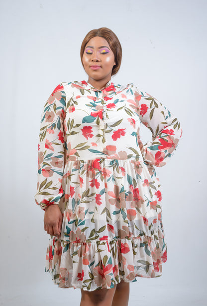 Ladies Trapeze Floral Dress