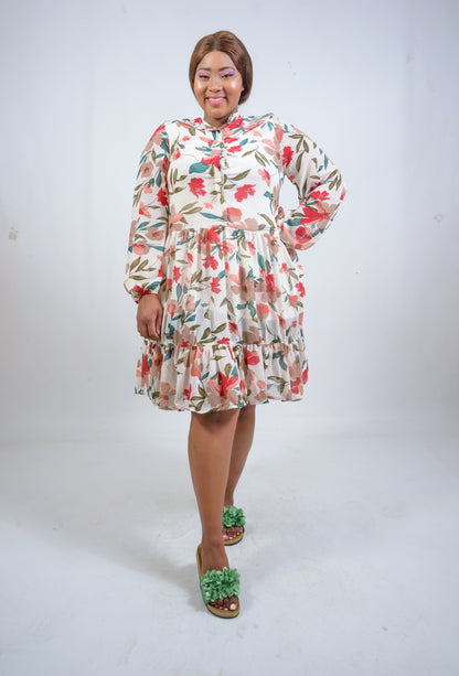 Ladies Trapeze Floral Dress