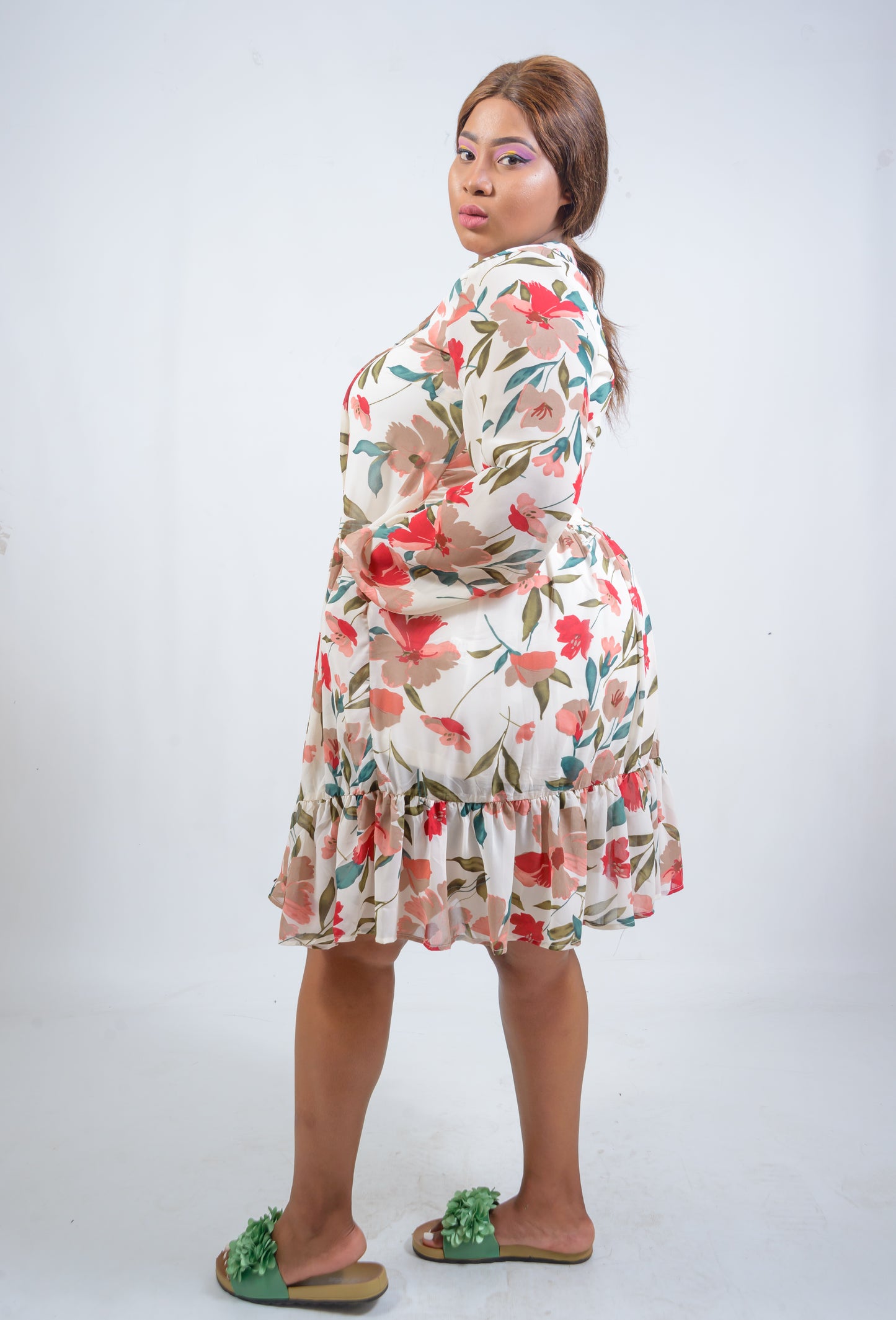 Ladies Trapeze Floral Dress