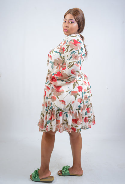 Ladies Trapeze Floral Dress