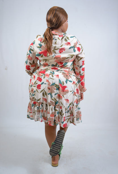 Ladies Trapeze Floral Dress