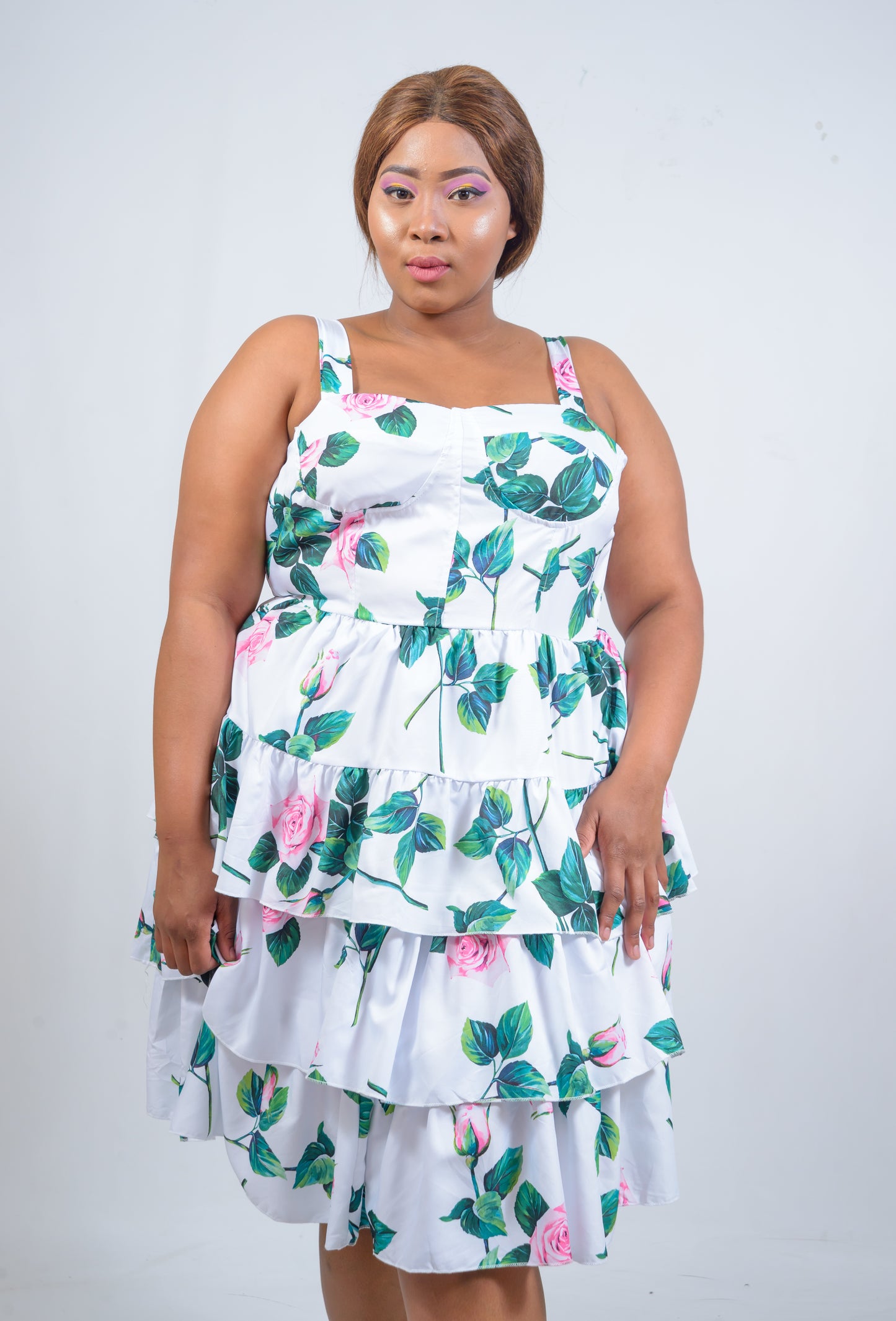 Ladies Tier Floral Dress