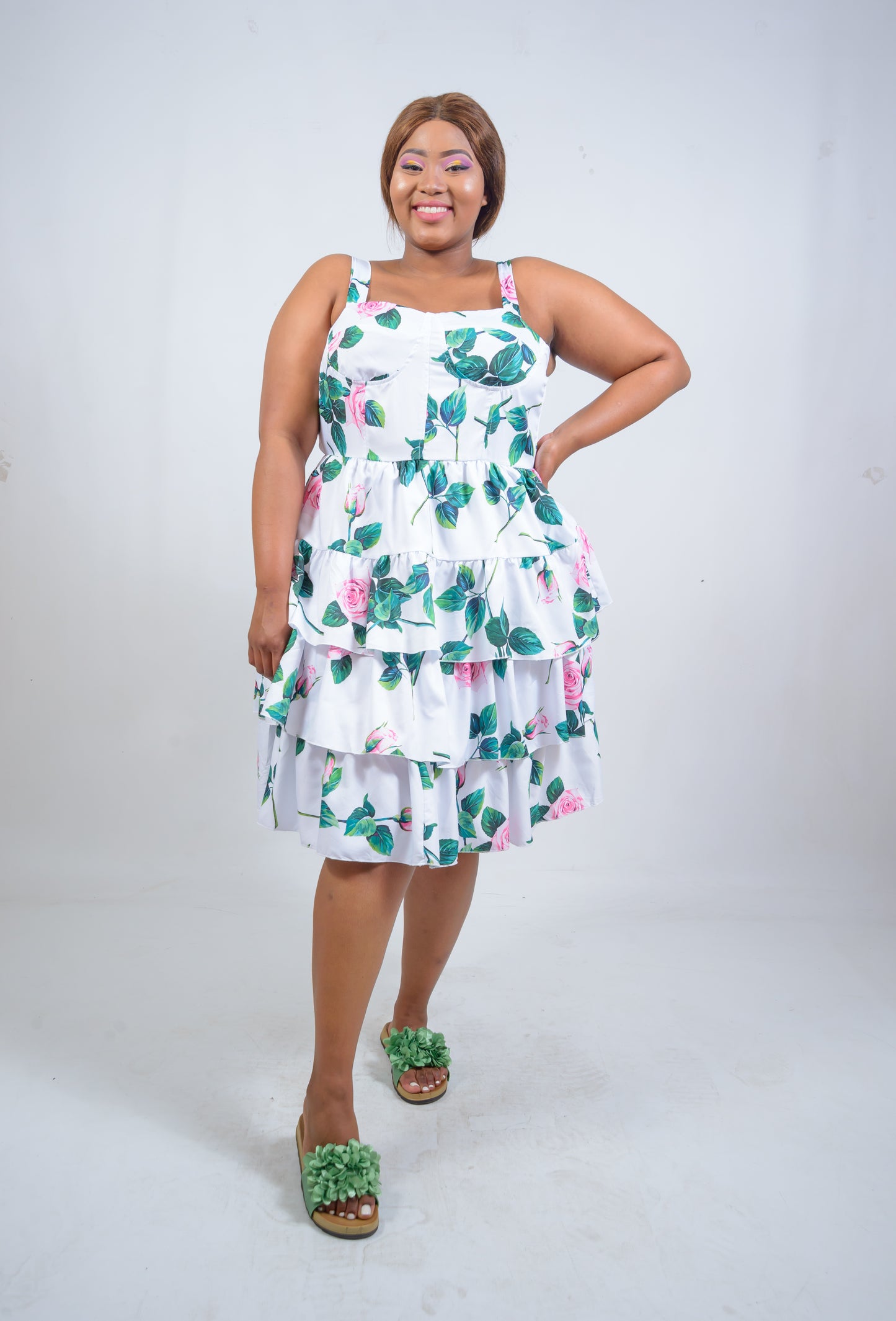 Ladies Tier Floral Dress