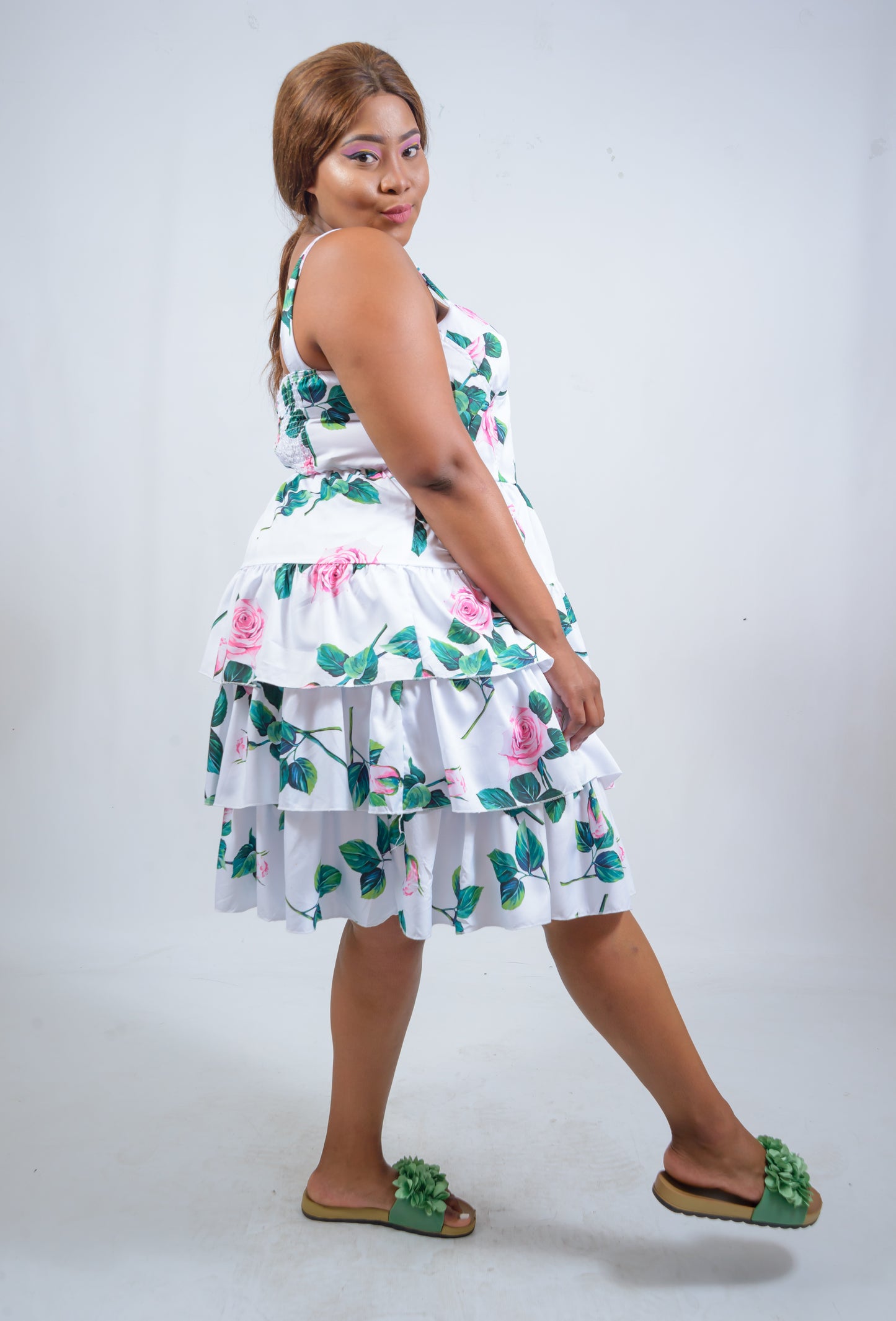 Ladies Tier Floral Dress