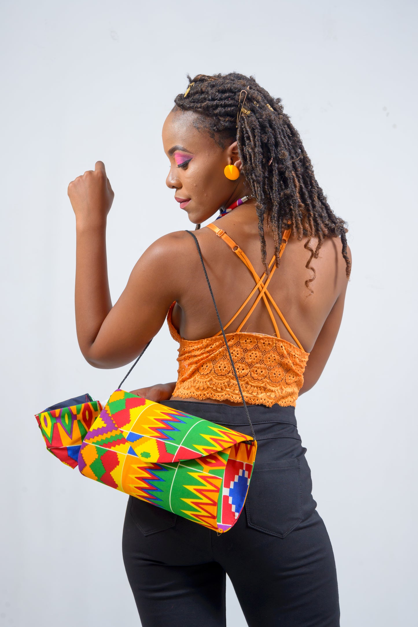 African Printed Clutch Bag Set