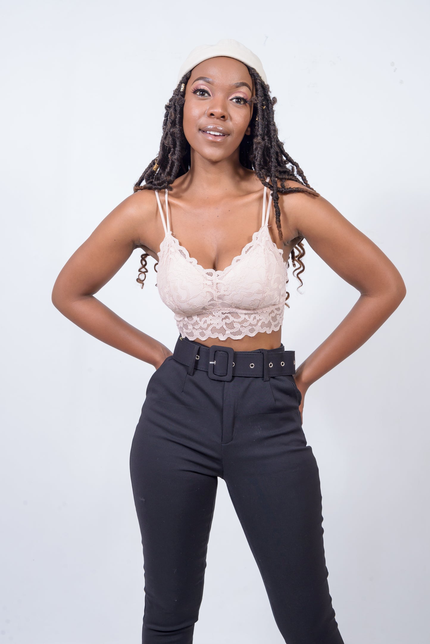 Ladies High Waisted Cigarette Pants