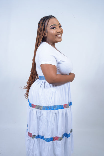 Fit & Flare Tribal Print Dress