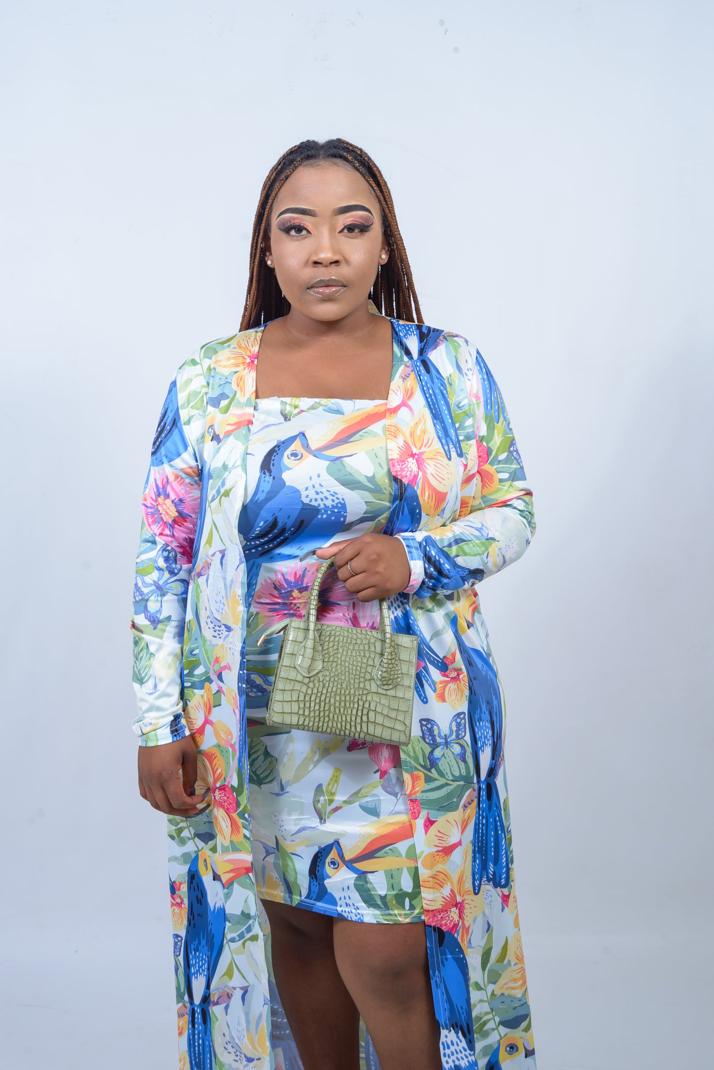 Dress and Long Cardigan, 2-Piece