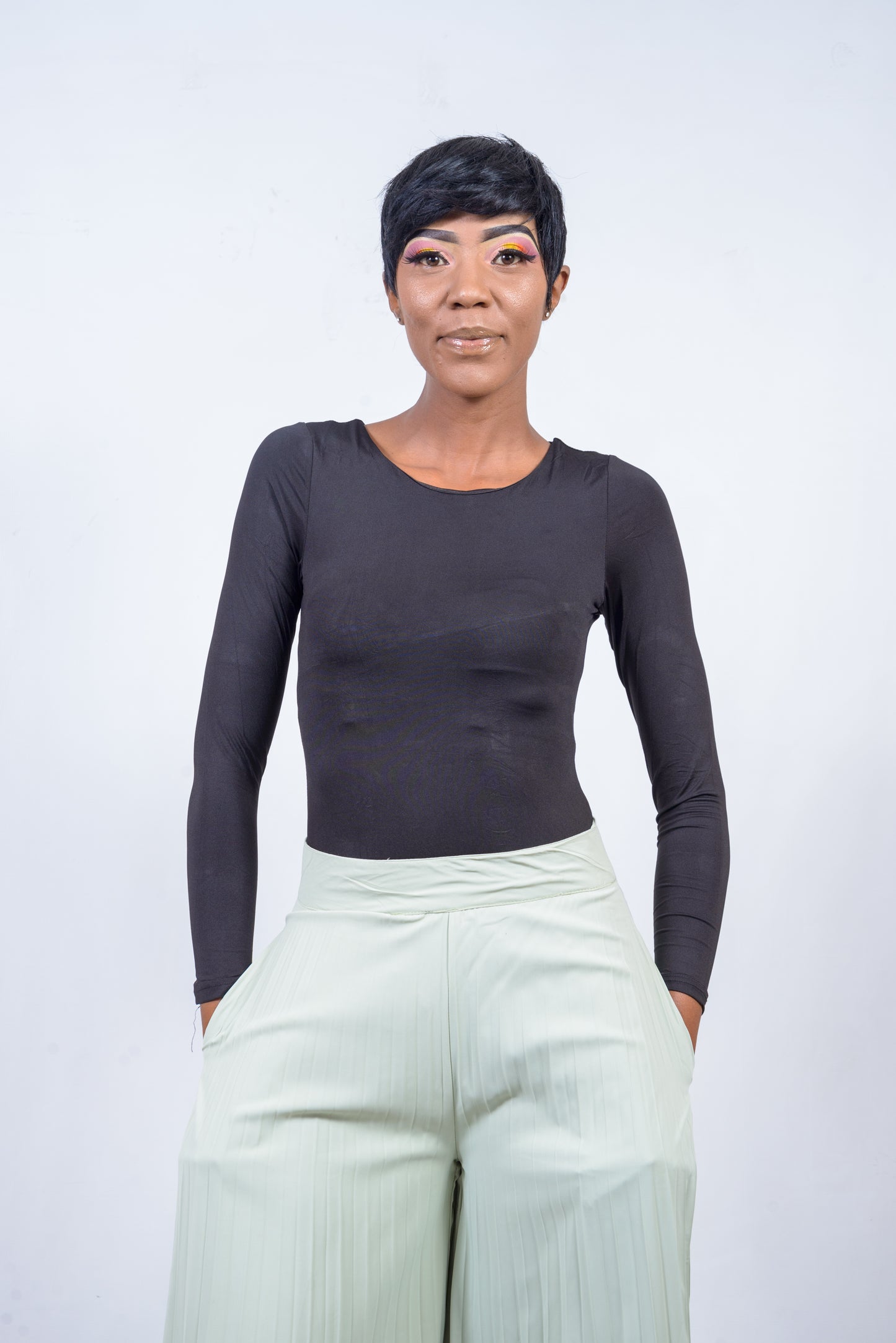 Pleated Wide Leg Pants