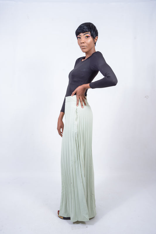 Pleated Wide Leg Pants