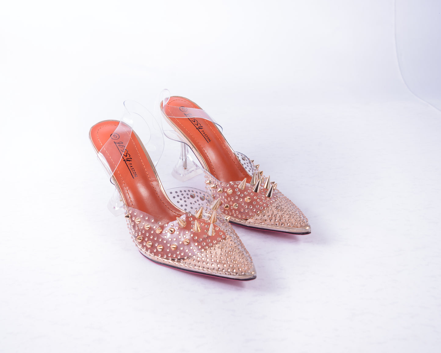 Clear Heels With Spikes