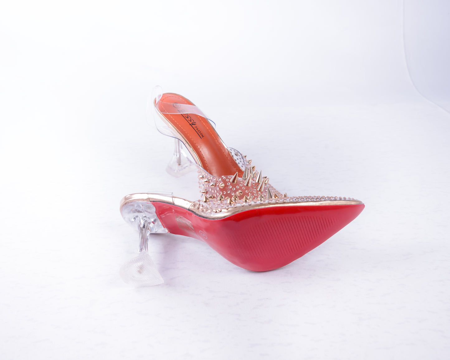Clear Heels With Spikes