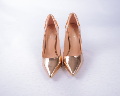 Champagne Patent Pointy Stilettos