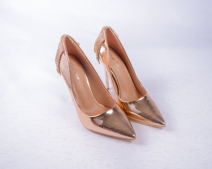 Champagne Patent Pointy Stilettos
