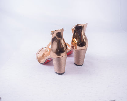 Champagne Block heels