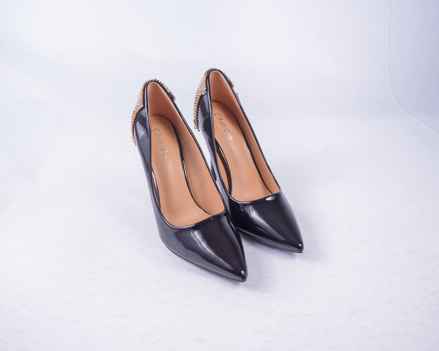 Champagne Patent Pointy Stilettos