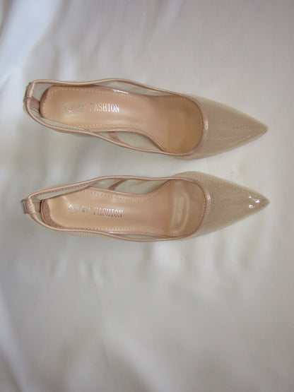 Nude Net Pointy stiletto