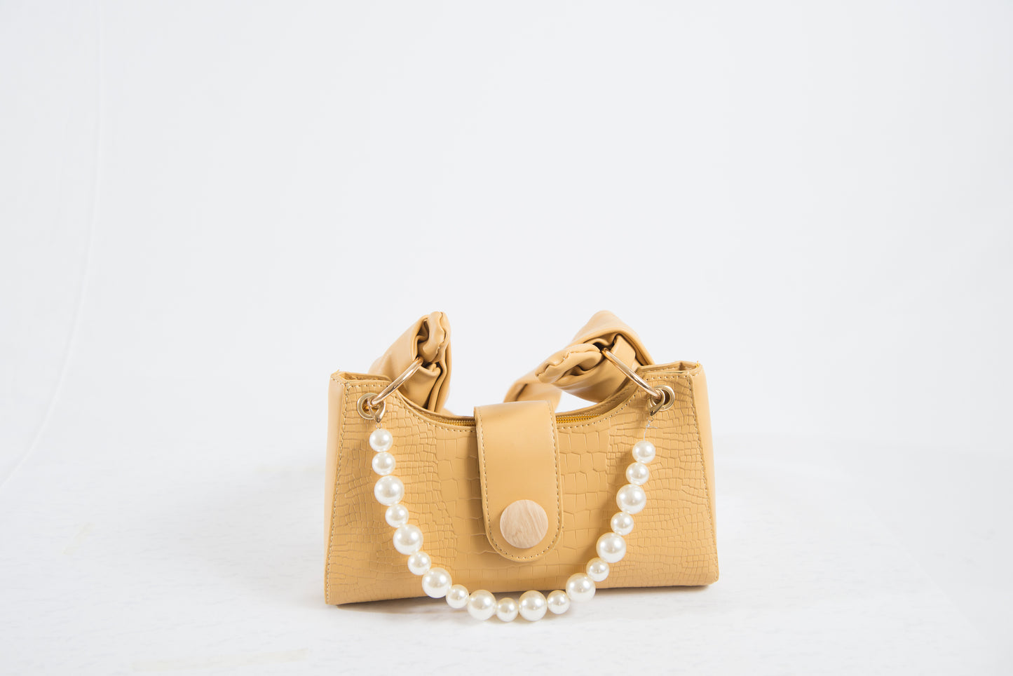 Mini Baguette Bag With Pearls