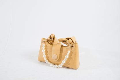 Mini Baguette Bag With Pearls